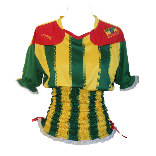 Upcycled Vintage Ethiopia Saladin Jersey - M