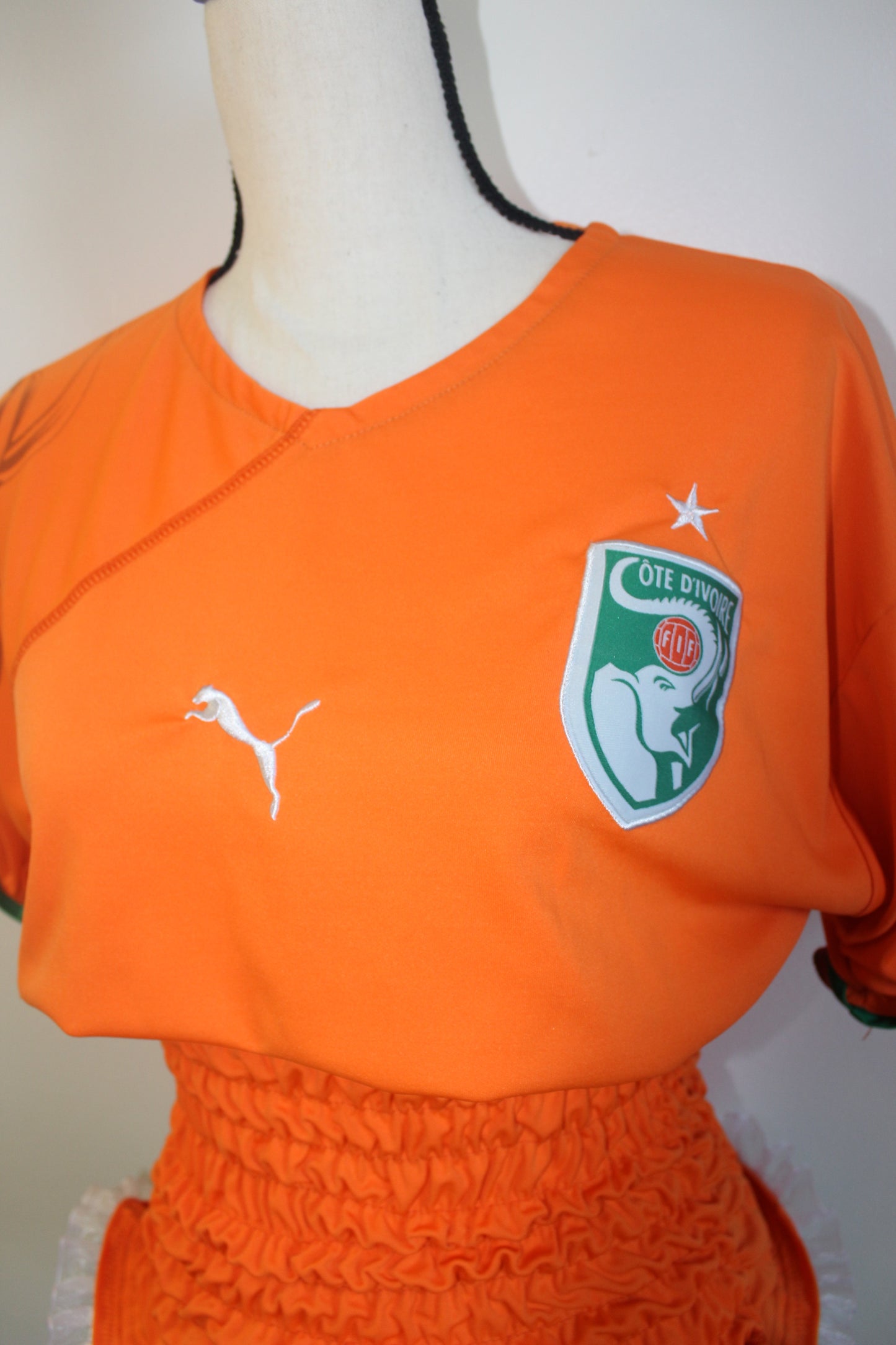 Upcycled PUMA Cote D'voire 2010 World Cup Football Jersey