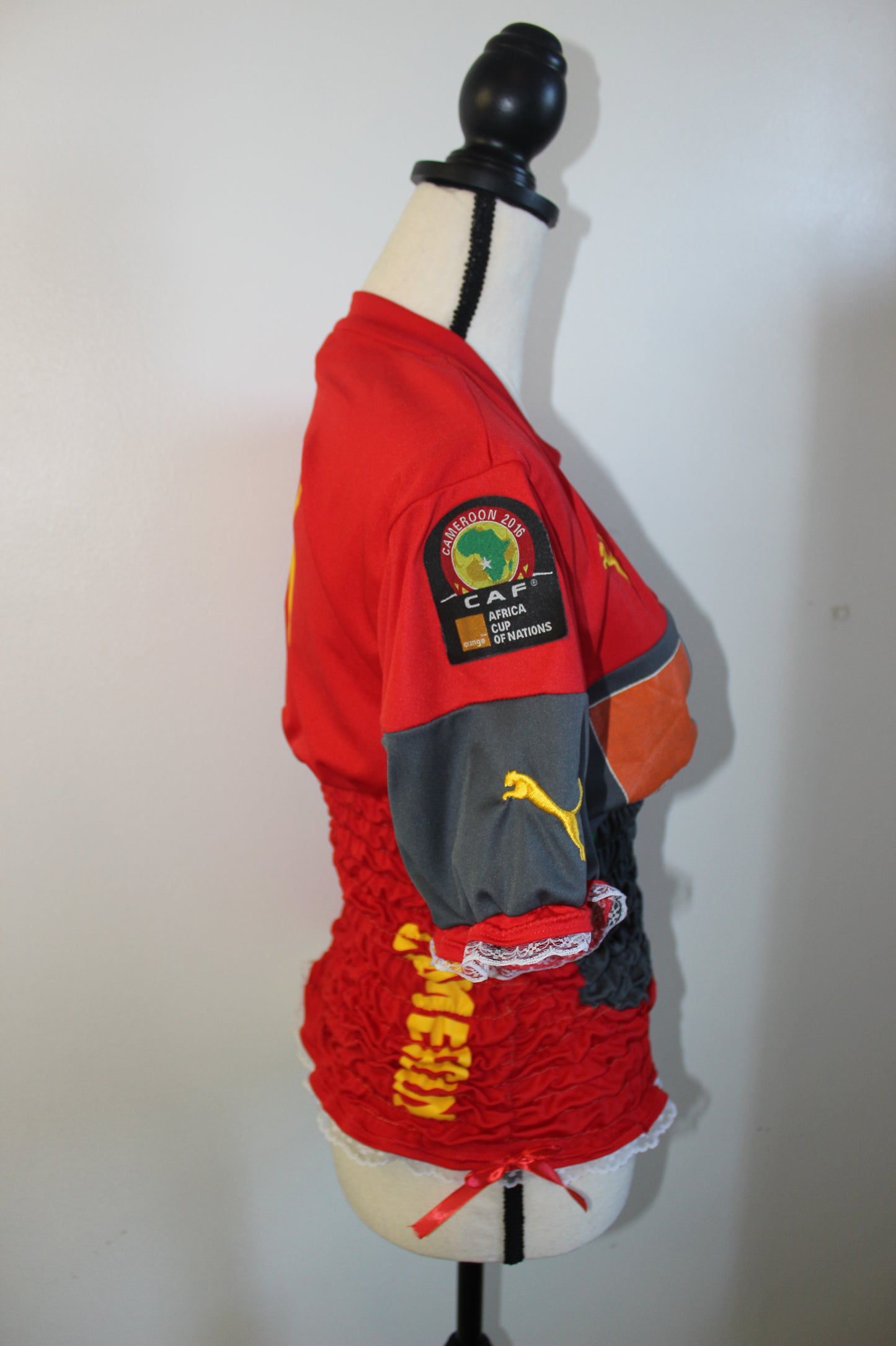 Upcycled Vintage Cameroon Africa Cup of Nations Jersey