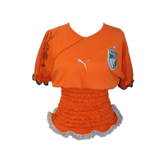 Upcycled PUMA Cote D'voire 2010 World Cup Football Jersey