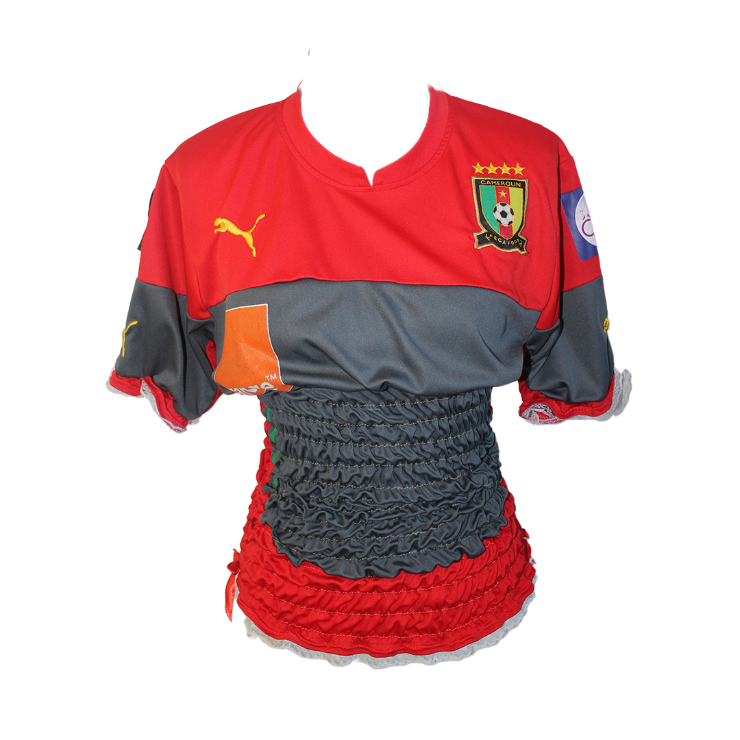 Upcycled Vintage Cameroon Africa Cup of Nations Jersey